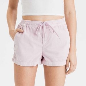 American Eagle Corduroy Texture Mom Jeans Shorts Stretch with Drawstring (size M
